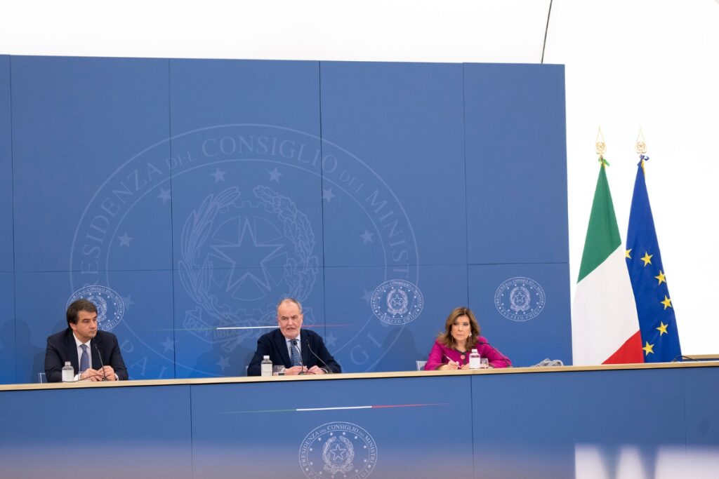 La conferenza stampa del Governo dopo il Consiglio dei Ministri che ha approvato la riforma dell'autonomia differenziata - Febbraio 2023 - Foto: governo.it